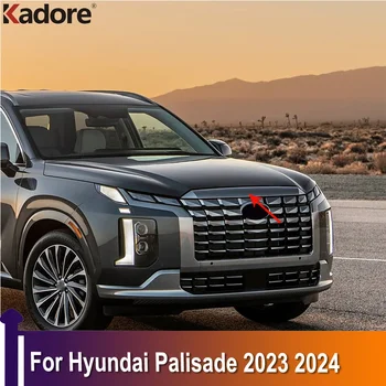 За Hyundai Palisade 2023 2024 Преден двигател Решетка Горна Покритие на капака Оформление на предния капак на автомобила Външни Аксесоари