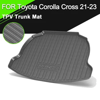 Мат Багажника TPV ЗА Кола Toyota Corolla Cross 2021-2023 Водоустойчив Нескользящий Гумена Карго Подложка С Модел От въглеродни влакна Аксесоари