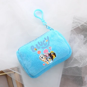 Синьо мини-плюшено портфейл ys с шарките на аниме, студентски холщовая квадратна чанта за съхранение, детска чанта, модерен сладки подаръци за рожден Ден за деца