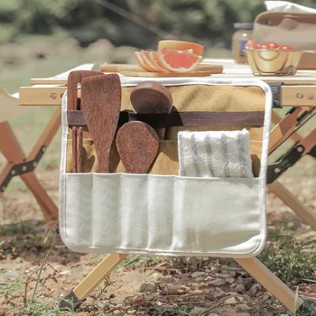Туризъм преносима печка за барбекю, сгъваема чанта за съхранение, подвесная чанта за малки неща, Холщовая чанта за съхранение на съдове за пикник, A546