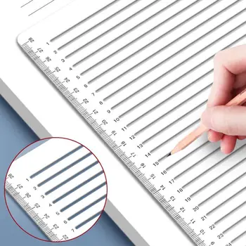 1 БР. Прозрачна линийка-шаблони за писма Проста Прозрачна линия с директни линии За маркиране на свободните линии