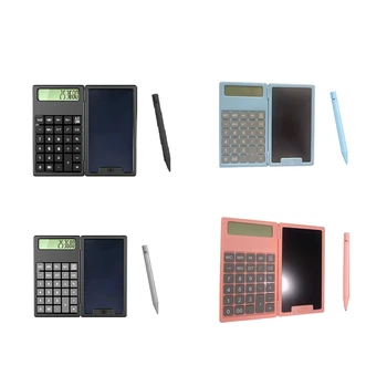 1 комплект научен калкулатор училищна сезон, сгъваем таблет калкулатор, LCD таблет, пластмаса, розов