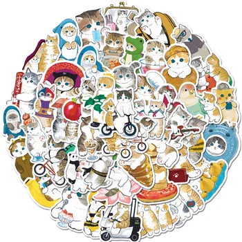 10/30/50 бр. Нов DIY Сладък Котка Етикети Карикатура Творчески Аниме iPad Компютърна Маса на Багажа на Колата Легло Украса Водоустойчив Едро