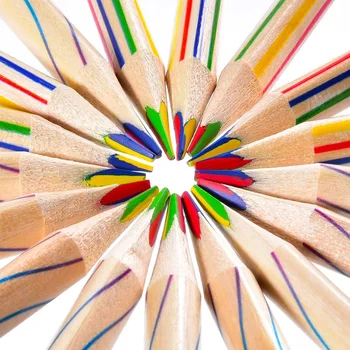 12шт, Преливащи 7 цвята моливи, цветни моливи, за възрастни, за художественото рисуване, colorization скици, професионални аксесоари за бродерия
