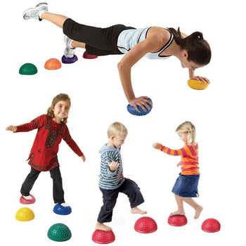 16-сантиметрови детски Полусферические Стъпала, Масажна топка с шипове от Дуриана, баланс на топка за сензорна интеграция, играчки за тренировка на баланса за деца