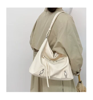 2023 Нови дамски кожени чанти през рамо в ретро стил, чанти-тоут, ежедневни пътни чанти, дамски чанти за съобщения, директна доставка