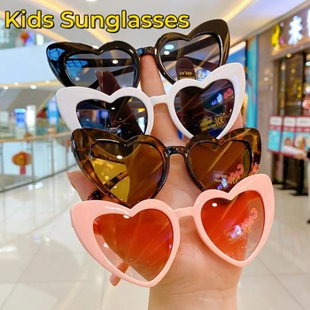 2023 Ново Сърце, Индивидуалност, Модни Слънчеви очила за момчета и момичета, Детски Слънчеви очила Love, Детски Слънчеви очила устойчиви на uv