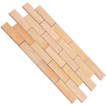 24шт Миниатюрни дървени бамбукови мини-къщичка за украса на подове със собствените си ръце