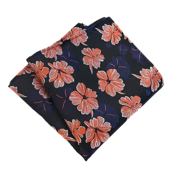 25 * 25 cm Модерен ръчен шал от полиестер с цветен модел в ретро стил за мъже и жени, аксесоари за костюми за бизнес партита, банкети, синузит шалове