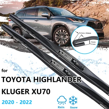 2x За Toyota Highlander Kluger XU70 2020 2021 2022 Четки на Предните Чистачки от Каучук Четки За Почистване на Прозорци Шайби Автоаксесоари