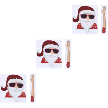 3 бр. Креативна стикер на чистачките на Дядо Коледа, нежна стикер на предното стъкло на автомобила, машущая ръка, стикер на чистачките, украса на автомобил (Стил 5)