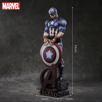 54 см Модел Отмъстителите серия Marvel Капитан Америка Украса на работния плот на Герой от Аниме, околна играчка Украса