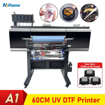 60 см 2 в 1 UV DTF Мултифункционален Принтер Принтер за Етикети със Печатающими Глави 3шт i3200 С Релефна Външна Печатна Машина За Етикети