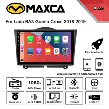 9-инчов безжично радио Carplay MAXCA за Lada BA3 Granta Cross Android Auto Video Multimedia Player