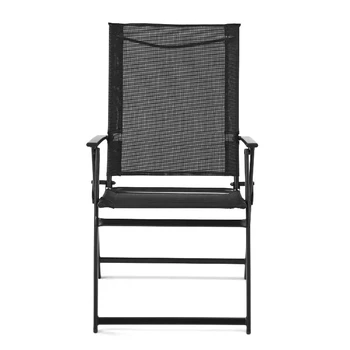 a562zxw Поддържа Greyson Square, комплект от 2 сгъваеми столове за тераса, черен