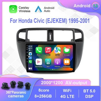 Android 12.0 за Honda Civic (EJEKEM) 1995-2001 Авто радио Мултимедиен плейър Навигация стерео Carplay Без 2din 2 din dvd