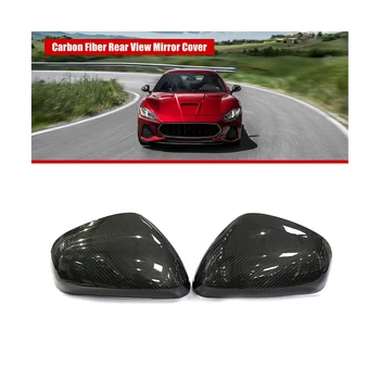 Automobile калъф за огледала за обратно виждане, изработени от въглеродни влакна за Maserati Gran Turismo и Gran Cabrio Quattroporte в стил добавка за огледален колпачкам