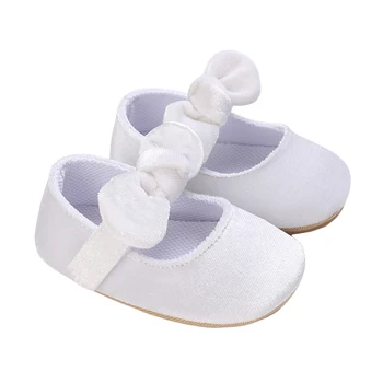 BeQeuewll/ Обувки на принцеса за момиченца С мек нос, нескользящая подметка, Обувки за първите ходунков, Обувки за деца 0-18 месеца