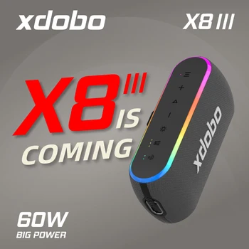 Caixa De Som XDobo X8III 60 Вата бас Стерео Bluetooth високоговорител преносим IPX7 Водоустойчив, подходящ за домашна събиране на открито