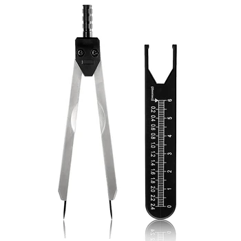 Calipers ЕКГ Метални calipers ЕКГ с линийка Черно штангенциркуль-разделител за медицинска сестра или