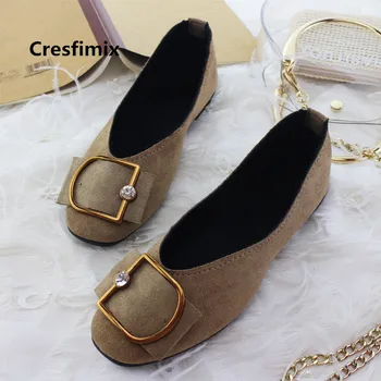 Cresfimix/ Дамски модни пролетни слипоны на равна подметка, дамски ежедневни обувки на плоска подметка, градинска и офис обувки, пътни накладки Femmes C3543