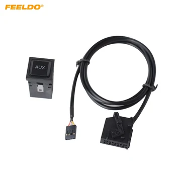 FEELDO Автомобилен ключ AUX IN Тел аудиоинтерфейса MP3 за VolksWagen Audi Ford Skoda Модифицирани адаптер кабел AUX