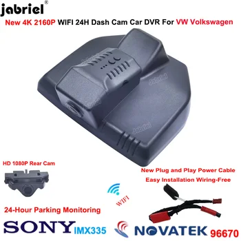 Jabriel Нов Wifi Автомобилен Видеорекордер 24 Видеорекордер За 2021 2022 2023 2024 Volkswagen VW id3 поддръжка на ID3 ID.3 4K видео Рекордер Предната и Задната Камера