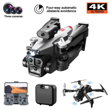 K10 Max Drone 3 Камера HD, 4K Мини безпилотни летателни апарати За Заобикаляне на Препятствия Дрон Wifi FPV Квадрокоптер Коледен Подарък Играчки Играчки