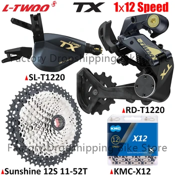 LTWOO TX 1x12 Speed Carbon МТБ Комплекти Система амортисьорите на задния превключвател SUNSHINE 46T/50T/52T Касета X12 Верига резервни Части за велосипеди