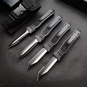 Micro OTF Tech Knife Combat Troo 616 Серия 440 Стоманен Нож Твърдост 57HRC Дръжката е От Цинково-алуминиева Сплав Джобен Нож за Самозащита