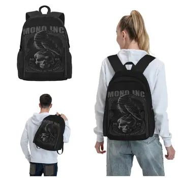 Mono Inc Детски Модерен раница Водоустойчив ежедневна чанта през рамото си Училищна чанта за лаптоп Пътен раница За мъже