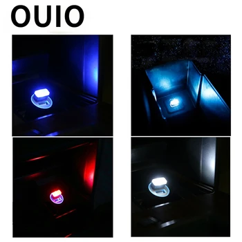 OUIO 1x Автомобилен Стайлинг USB Atmosphere LED Лампа За Fiat 500 Kia Rio K2 ceed е Sorento Skoda Octavia A5 A7 2 Rapid Fabia Аксесоари
