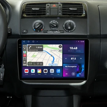QLED 1280*720P 8 Core 8 + 128G GPS Навигация Android автомобилното радио, за Skoda Fabia MK2 5J 2007-2014 Модем Bluetooth 5,0