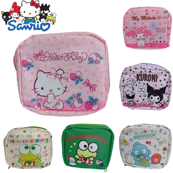 Sanrio Hello Kitty Kuromi Сладко Чанта За Съхранение На Хигиенни Кърпички Голям Капацитет, Женски Преносими Пътни Чанти-Организаторите За Съхранение На Грим