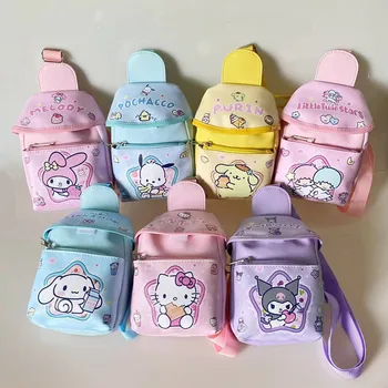 Sanrioed Cinnamoroll Нагрудная чанта Hello Kitty Kuromi, чанти през рамо, мультяшная чанта-месинджър, подарък за рожден ден, подарък за Коледа