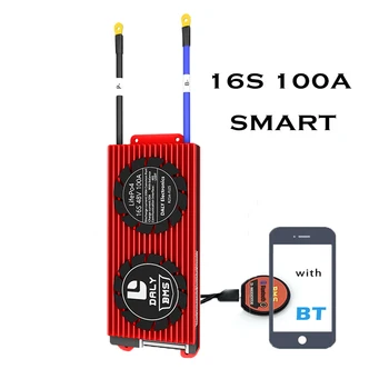 Smart BMS 16S 100A с функции изравняване на висок ток LiFePO4 48V UART