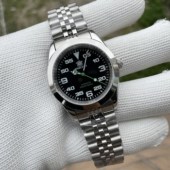 STEELDIVE Мъжки луксозни часовника 39 мм Модерни автоматични механични ръчни часовници Diver 20ATM Водоустойчив BGW-9 с светящимся сапфир NH35