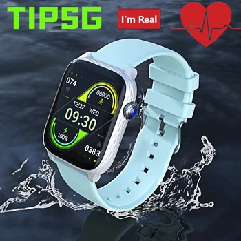 TIPSG Smartwatch P8 Мъжки Женски Смарт часовници С Пълен Сензорен Екран, Фитнес Тракер, наблюдение на сърдечната честота, IP67, Водоустойчива Спортна Смарт гривна