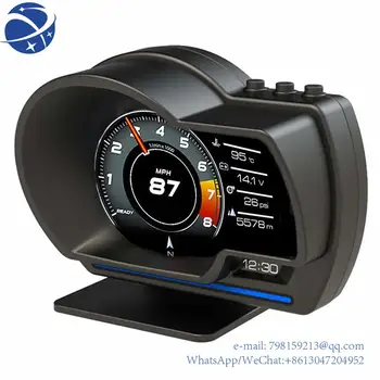 yyhcyyhcyunyihongchuanEnergy Saving Car HUD-Head Up Display P6 OBD2 GPS Интелигентен LCD дисплей С Температура на водата, Двухсистемный Скоростомер