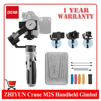 ZHIYUN Crane M2S 3-Аксиален Ръчно Беззеркальный Стабилизатор на Камерата S Gimbal за Смартфон Sony Canon Gopro Action Camera iPhone 14