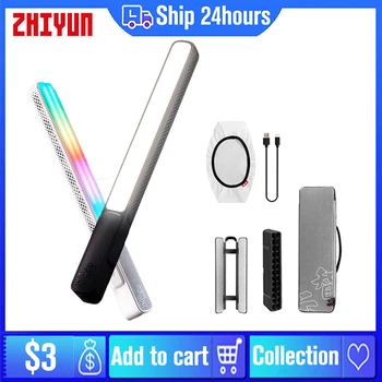 Zhiyun FIVERAY F100 RGB Light Ръчно Лампа Ice Стик LED с Мощност 100 Вата За Снимане на Видео Във фото студио Youtube / Outdoor