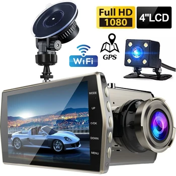 Автомобилен Видеорекордер WiFi GPS Dash Cam 1080P Автомобилна Камера за автомобил с видео Рекордер за Нощно Виждане Автомобилни Аксесоари, Паркинг Монитор Авторегистратор
