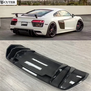 Автомобилен стайлинг R8 V10 v Style от въглеродни влакна дифузер на задната броня от фибростъкло за Audi R8 Car Body Kit 16-18