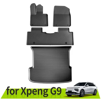 Автомобилни постелки багажника подложка за Xpeng Р9 водоустойчив анти-приплъзване аксесоари 3D ТПЭ лявата ръка на шофиране