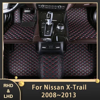 Автомобилни Постелки За Nissan X-Trail 2008 T31 ~ 2013 Потребителски Автоматично Накладки За Краката Кожен Килим Аксесоари За Интериора 2009 2010 2011 2012