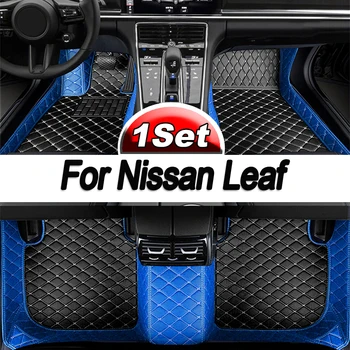 Автомобилни Постелки За Nissan Leaf ZE1 2018 ~ 2022 Луксозна Кожена Подложка Здрава Полагане на Килими Детайли на Интериора Комплект Стелки Автомобилни Аксесоари 2019