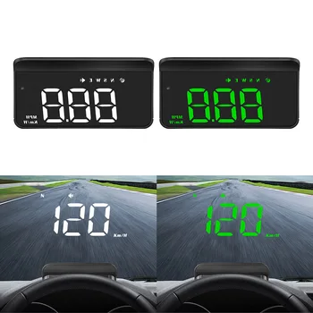 Автомобилният Цифров GPS-измерване на Скоростта M1 Head Up Display MPH/KM Overspeed Предупреждение За Умора Бял/Зелен LCD дисплей