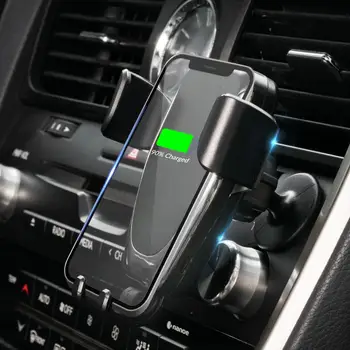 Автомобилното безжично зарядно устройство Gravity със скоба, автоматичен, стойка за телефон, отдушник, табло за iPhone 14 Samsung, Бързо зареждане на магнити