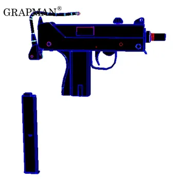 Американски Пистолет на Mac-10 1: 1, Ръчно изработени, Книжен модел Играчки 