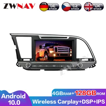 Андроид 10 128G Автомобилен GPS DVD Плейър С Докосване на Екрана Авторадио DSP Аудионавигация За Hyundai Elantra Мултимедийно Главното Устройство
